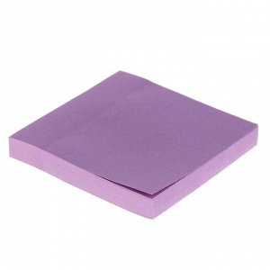 Блок с липким краем LeonВergo 76x76 мм, 100 листов, 75 г/м2, пастельный, фиолетовый