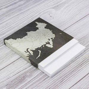 Футляр с бумажным блоком для записей "Карта России"