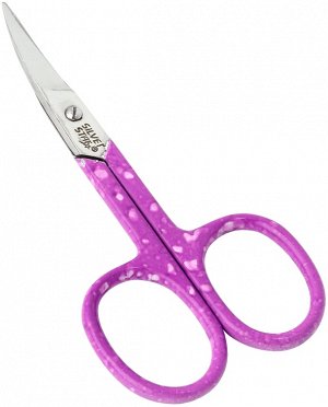 Ножницы для ногтей,  изогнутое лезвие, пурпурное покрытие