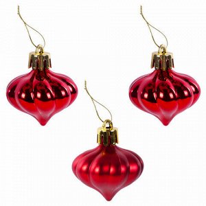 Шары новогодние ёлочные "Red &amp; Gold Luxury" 70 предметов, красный/золото, ЗОЛОТАЯ СКАЗКА, 591714