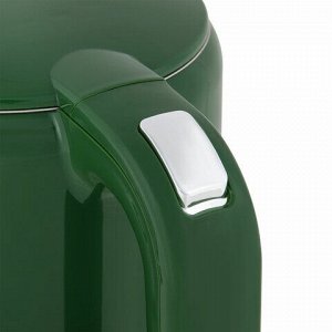 Чайник с терморегулятором и дисплеем, ДВОЙНЫЕ СТЕНКИ, SONNEN KT-8723EG, 1,7 л, 2200 Вт, изумрудный, 454689