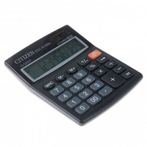 Калькулятор настольный 10-разрядный SDC-810BN, 102*124*25 мм, двойное питание, черный