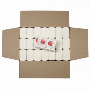 Полотенца бумажные 200 шт., LAIMA (H2) PREMIUM, 2-слойные, белые, КОМПЛЕКТ 21 пачка, 22,5х21,3 см, Z-сложение, 111339