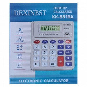 Калькулятор настольный, 8-разрядный, KK-8819А, с мелодией
