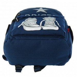 Рюкзак молодёжный Bruno Visconti 40 х 30 х 17 см, «Кеды серые», синий
