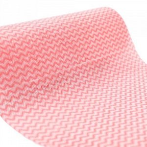 Тряпка/салфетка для уборки 50 шт в рулоне, универсальная, 25*30 см (красный)