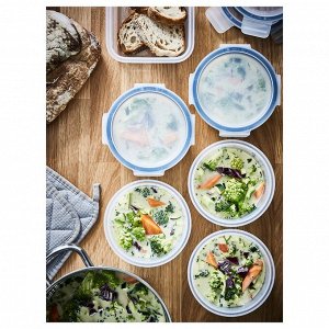 IKEA 365+, контейнер для пищевых продуктов с крышкой, круглый / пластиковый, 450 мл