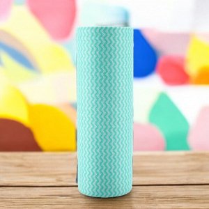 Тряпка/салфетка для уборки 50 шт в рулоне, универсальная, 25*30 см (зеленый)