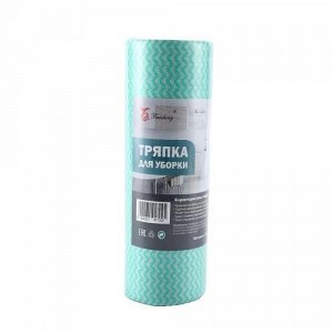Тряпка/салфетка для уборки 50 шт в рулоне, универсальная, 25*30 см (зеленый)