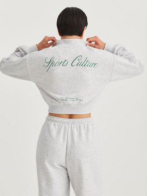 Свитшот на молнии с воротником стойкой в стиле Sporty & Rich