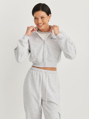 Свитшот на молнии с воротником стойкой в стиле Sporty & Rich