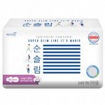 Гигиенические прокладки &quot;Yejimiin Super Slim Line&quot; ультратонкие быстровпитывающие с 3D поверхностью из хлопка (с крылышками / 28 см) 16 шт.
