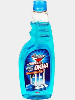 Средство для мытья стекол, зеркал и пластика Чистые окна Морская свежесть 500мл Сменный блок
