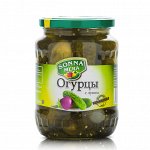 Огурчики маринованные, хрустящие С ЛУКОМ 720мл, SonnaMera