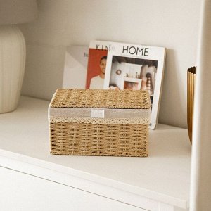 Корзина для хранения SL Home, плетёная, ручной работы, 30x20x15.5 см