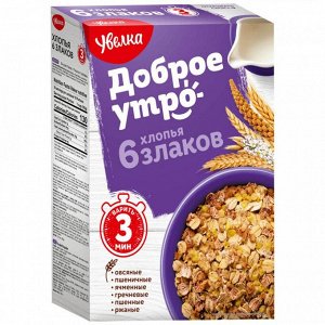 УВЕЛКА Хлопья 350г (1/6) 6 злаков 859