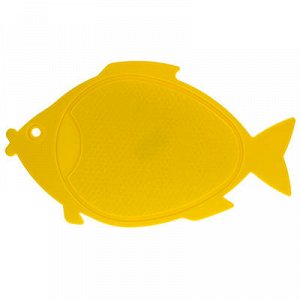 Доска разделочная пластмассовая "Рыбка" 30х18см, 3 цвета (Ро