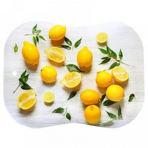 Доска разделочная пластмассовая гибкая "Лимоны" 30х40см (Рос