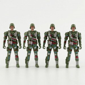 Игровой набор «Солдатики», 10 фигурок, наклейки, магниты и раскраски