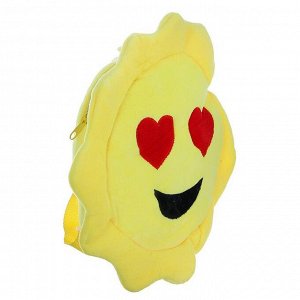 Мягкая сумочка "Смайлик с сердечками" желтый цвет