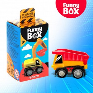 Игровой набор Funny Box «Строй техника»: карточка, фигурка, лист наклеек