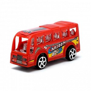 Автобус инерционный" Мини город", набор 4 шт, цвета МИКС