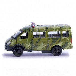 Машина металлическая "Микроавтобус военный", масштаб 1:50, инерция