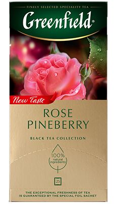 Greenfield Чай Гринфилд Rose Pineberry 1,5г  1/25/10, шт