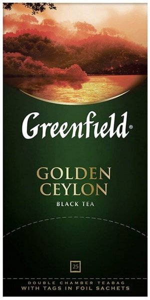 Чай Гринфилд Golden Ceylon пакет термосаше 2г 1/25/10, шт