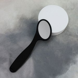 Пилка для пяток, лазерная, двусторонняя, с пилкой, прорезиненная ручка, 22 см, чёрная