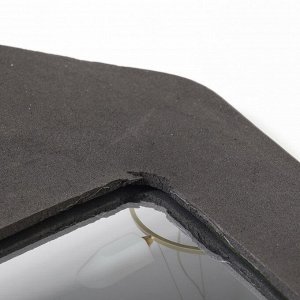 УЦЕНКА Зеркало с ручками, зеркальная поверхность 19?27 см, чёрное