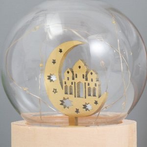 Фигурка светящаяся RISALUX «Храм-мечеть», LED-ночник, 3xAG10, шар-8 см, 6.5x6.5x11.5 см