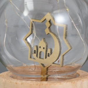 Фигурка светящаяся RISALUX «Полумесяц», LED-ночник, 3xAG10, шар-8 см, 6.5x6.5x11.5 см