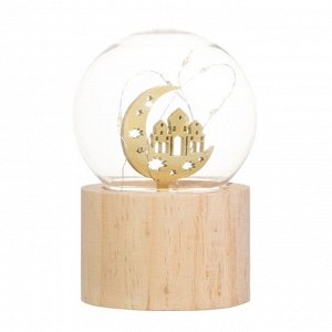 Фигурка светящаяся RISALUX «Храм-мечеть», LED-ночник, 3xAG10, шар-8 см, 6.5x6.5x11.5 см