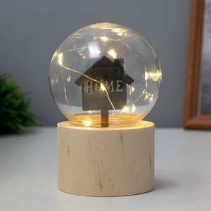 Фигурка светящаяся RISALUX «Дом», LED-ночник, 3xAG10, шар-8 см, 6.5x6.5x11.5 см