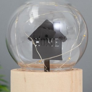 Фигурка светящаяся RISALUX «Дом», LED-ночник, 3xAG10, шар-8 см, 6.5x6.5x11.5 см
