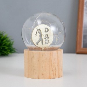 Фигурка светящаяся RISALUX «Папа», LED-ночник, 3xAG10, шар-8 см, 6.5x6.5x11.5 см