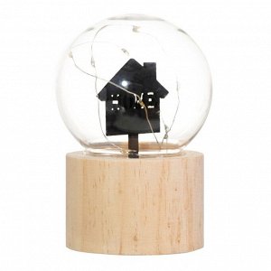 Фигурка светящаяся RISALUX «Дом», LED-ночник, 3xAG10, шар-8 см, 6.5x6.5x11.5 см