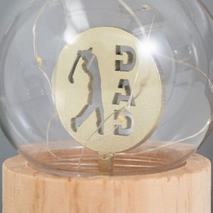 Фигурка светящаяся RISALUX «Папа», LED-ночник, 3xAG10, шар-8 см, 6.5x6.5x11.5 см