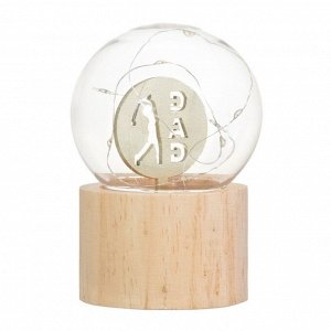 Фигурка светящаяся RISALUX «Папа», LED-ночник, 3xAG10, шар-8 см, 6.5x6.5x11.5 см