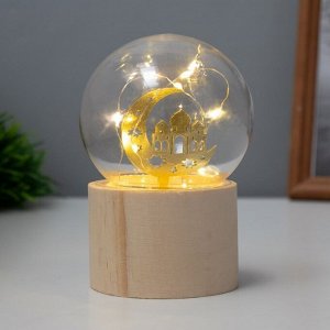 Фигурка светящаяся RISALUX «Храм-мечеть», LED-ночник, 3xAG10, шар-8 см, 6.5x6.5x11.5 см