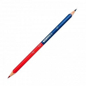 Карандаш двухцветный красный/синий Kores, 2.9/175 мм, трёхгранный