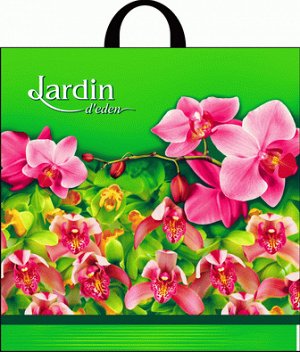 Пакет ПВД с петлевой ручкой "Райский сад"