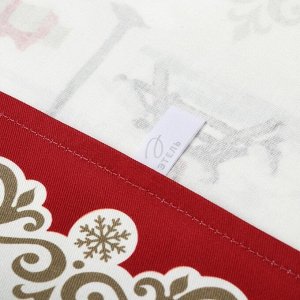 Новогодний подарочный набор Этель "Снежная деревенька": полотенце 40х70, ложка кух., доска кухонная
