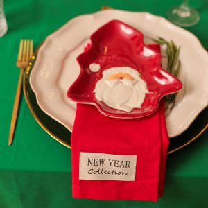 Набор салфеток "Этель" New year collection,красный 30х40 см, 2 штуки, 100% хлопок, саржа 190 г/м2