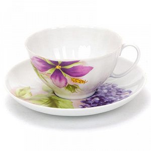 Сервиз чайный фарфоровый "Альпийские цветы" 14 предметов, фо