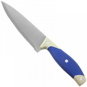 "Универсал" Нож кухонный 140мм широкое лезвие, с синей проре