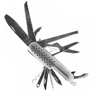 Нож складной + 14 предметов: штопор, открывашка-2 вида, отве