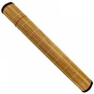 Салфетка бамбуковая 60х90см, "Полоска", с тканью, коричневый