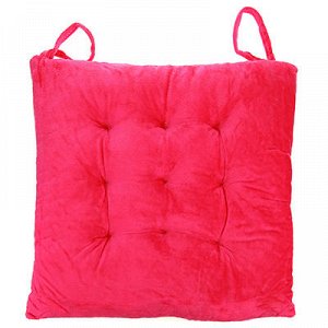 Подушка для стула 39х39х5см "Моно", малиновый, искусственная